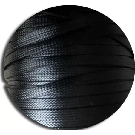 Lacets cirés plats en noir pour vos chaussures