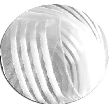 Lacets organza rayés&nbsp;satiné blanc pour vos chaussures