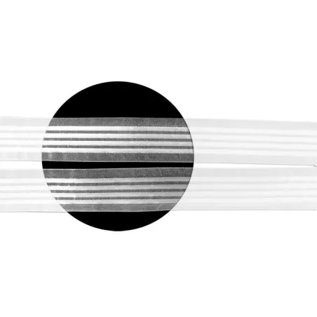 Lacets organza rayés&nbsp;satiné blanc pour vos chaussures