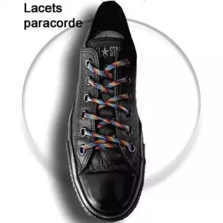 Lacets ronds paracorde rouge+gris+noir pour vos chaussures Lacets ronds paracorde rouge+gris+noir pour vos chaussures