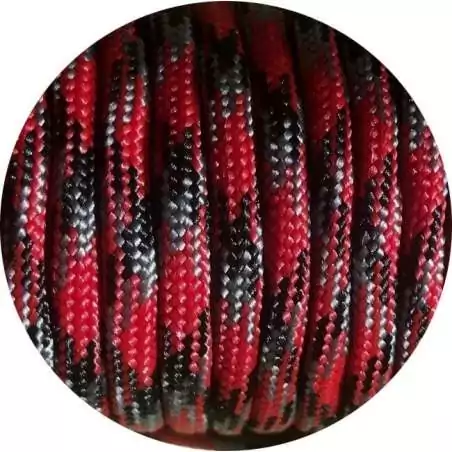 Lacets ronds paracorde rouge+gris+noir pour vos chaussures Lacets ronds paracorde rouge+gris+noir pour vos chaussures