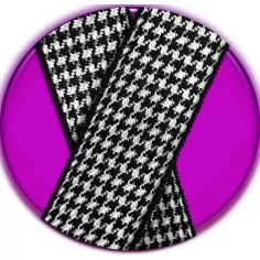 Lacets pied de poule en noir & blanc pour vos chaussures 2