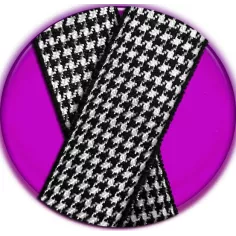 Lacets noirs bblancs pied de poule fantaisie et originaux… 2