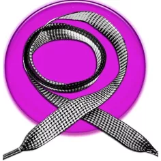 Lacets noirs bblancs pied de poule fantaisie et originaux…