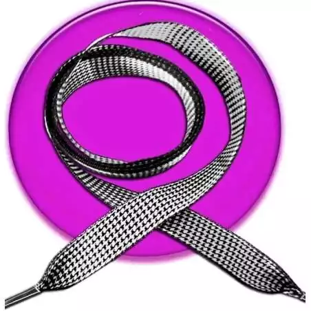 Lacets pied de poule en noir & blanc pour vos chaussures