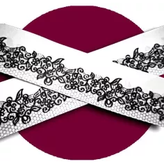 Lacets de chaussures larges satin dentelle… 2