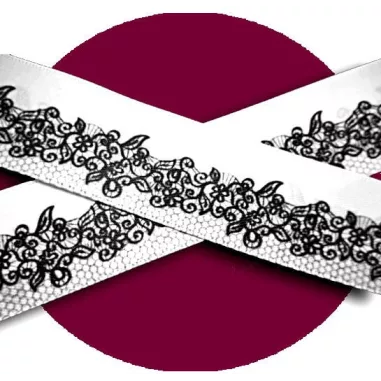 Lacets de chaussures larges satin dentelle…