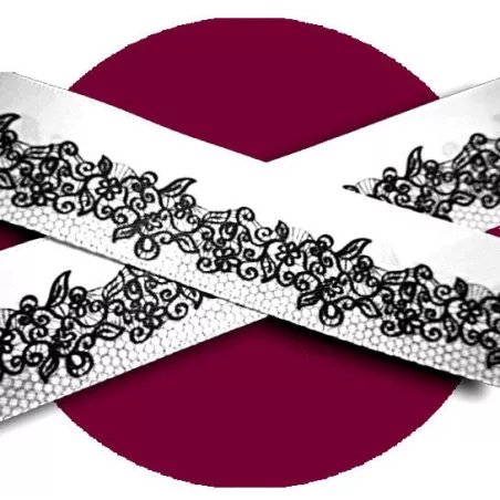 Lacets de chaussures larges satin dentelle…