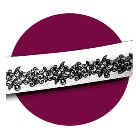 Lacets de chaussures larges satin dentelle…