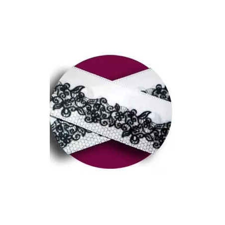 Lacets de chaussures larges satin dentelle…