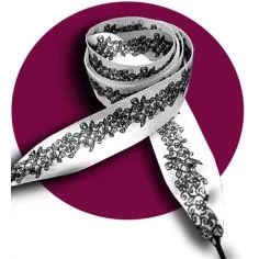 Lacets de chaussures larges satin dentelle…