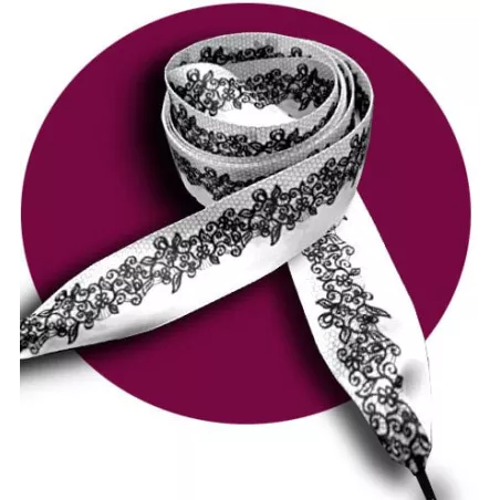 Lacets de chaussures larges satin dentelle…