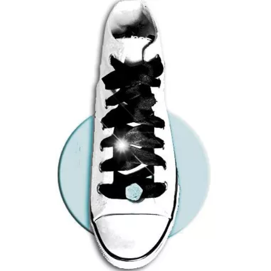 Décorations de lacets de chaussures fleur rose blanche.…