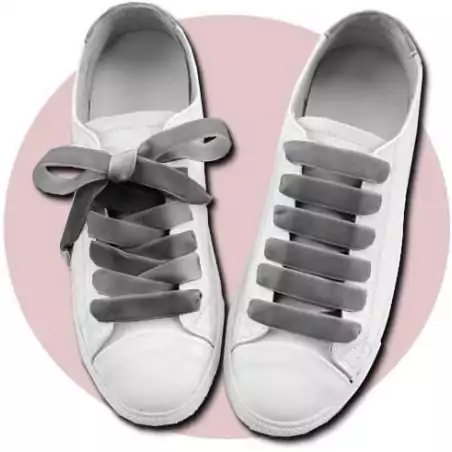 Lacets velours gris souris pour vos chaussures Lacets velours gris souris pour vos chaussures