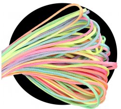 1 paire x lacets paracorde ronds rainbow pastels