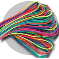 Lacets de chaussures multicolores fluos et ronds, en…