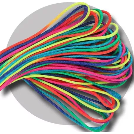 Lacets de chaussures multicolores fluos et ronds, en…
