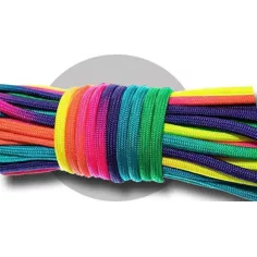 Lacets de chaussures multicolores fluos et ronds, en… 2