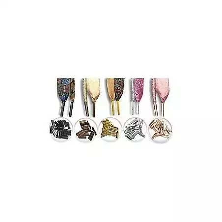Lacets satin large & rayures chics beige pour vos chaussures Lacets satin large & rayures chics beige pour vos chaussures