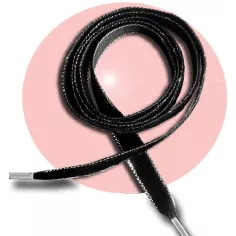 Lacets fins velours noir & argenté pour vos chaussures