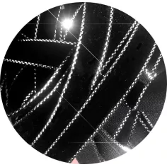 Lacets fins velours noir & argenté pour vos chaussures 2