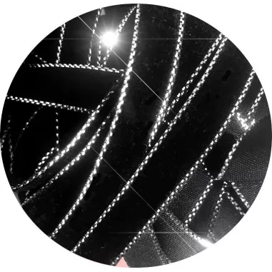 Lacets fins velours noir & argenté pour vos chaussures