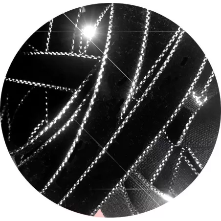 Lacets fins velours noir & argenté pour vos chaussures