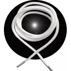 Lacets ronds blancs&nbsp;paillettes pour vos chaussures