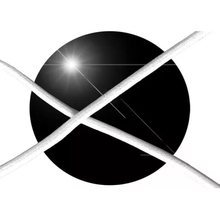 Lacets ronds blancs&nbsp;paillettes pour vos chaussures