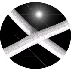 Lacets ronds blancs&nbsp;paillettes pour vos chaussures 2