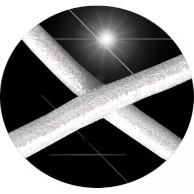 Lacets ronds blancs&nbsp;paillettes pour vos chaussures