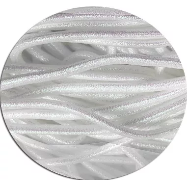 Lacets ronds blancs&nbsp;paillettes pour vos chaussures