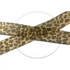 Lacets organza léopard noir & mordoré pour vos chaussures 2