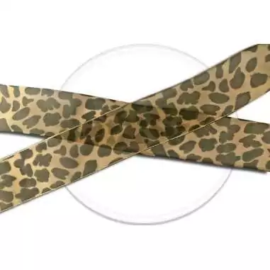 Lacets organza léopard noir & mordoré pour vos chaussures