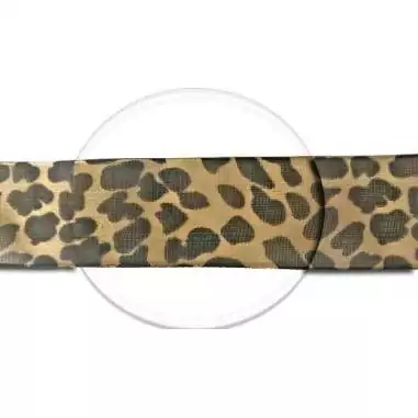 Lacets organza léopard noir & mordoré pour vos chaussures