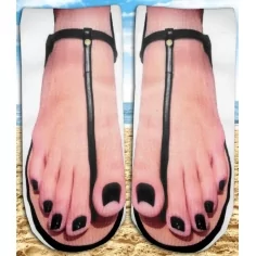Socquettes tongs noires pour vos jolis pieds