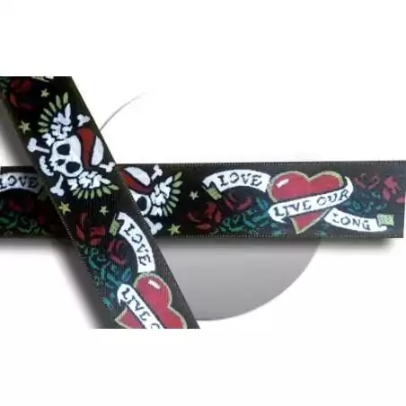 Lacets satin noir love rebelle pour vos chaussures