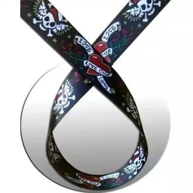 Lacets satin noir love rebelle pour vos chaussures