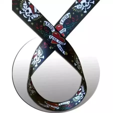 Lacets satin noir love rebelle pour vos chaussures