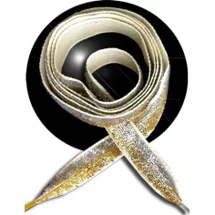 Lacets velours pailleté doré & argenté pour vos chaussures