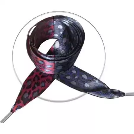 Lacets satin large panthère : 2 coloris pour vos chaussures Lacets satin large panthère : 2 coloris pour vos chaussures