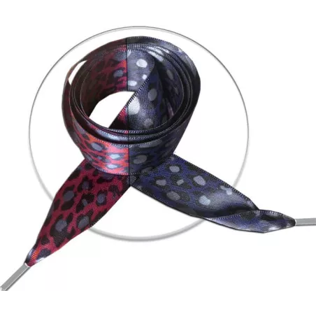 Lacets satin large&nbsp;panthère : 2 coloris pour vos chaussures