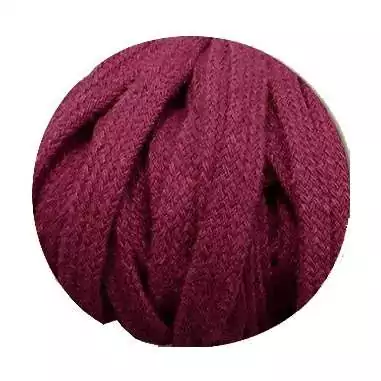 Lacets coton épais bordeaux pour vos chaussures