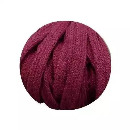 Lacets coton épais bordeaux pour vos chaussures