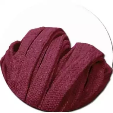 Lacets coton épais bordeaux pour vos chaussures