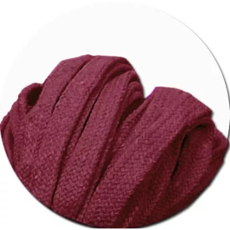 Lacets de chaussures épais bordeaux, sur mesure en France