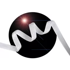 Lacets en velours pailleté blanc. pour vos chaussures 2