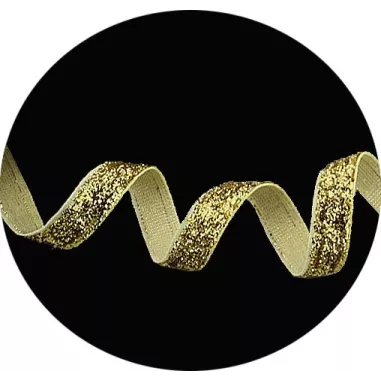 Lacets en velours pailleté doré. pour vos chaussures