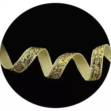 Lacets en velours pailleté doré. pour vos chaussures