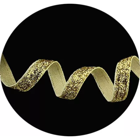 Lacets en velours pailleté doré. pour vos chaussures